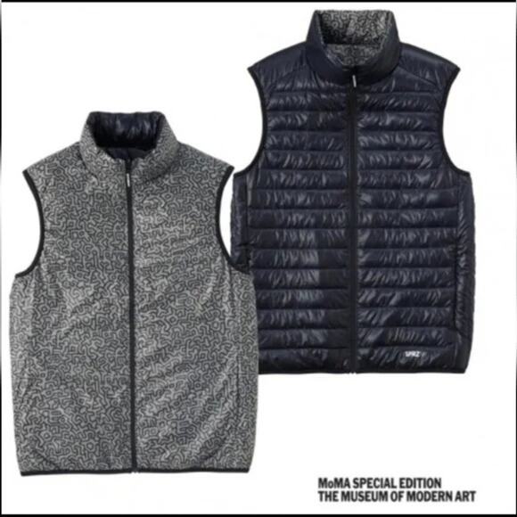Uniqlo Jackets & Blazers - Unisex UNIQLO MoMA SPRZNY reversible packable Keith Haring puffer vest black L